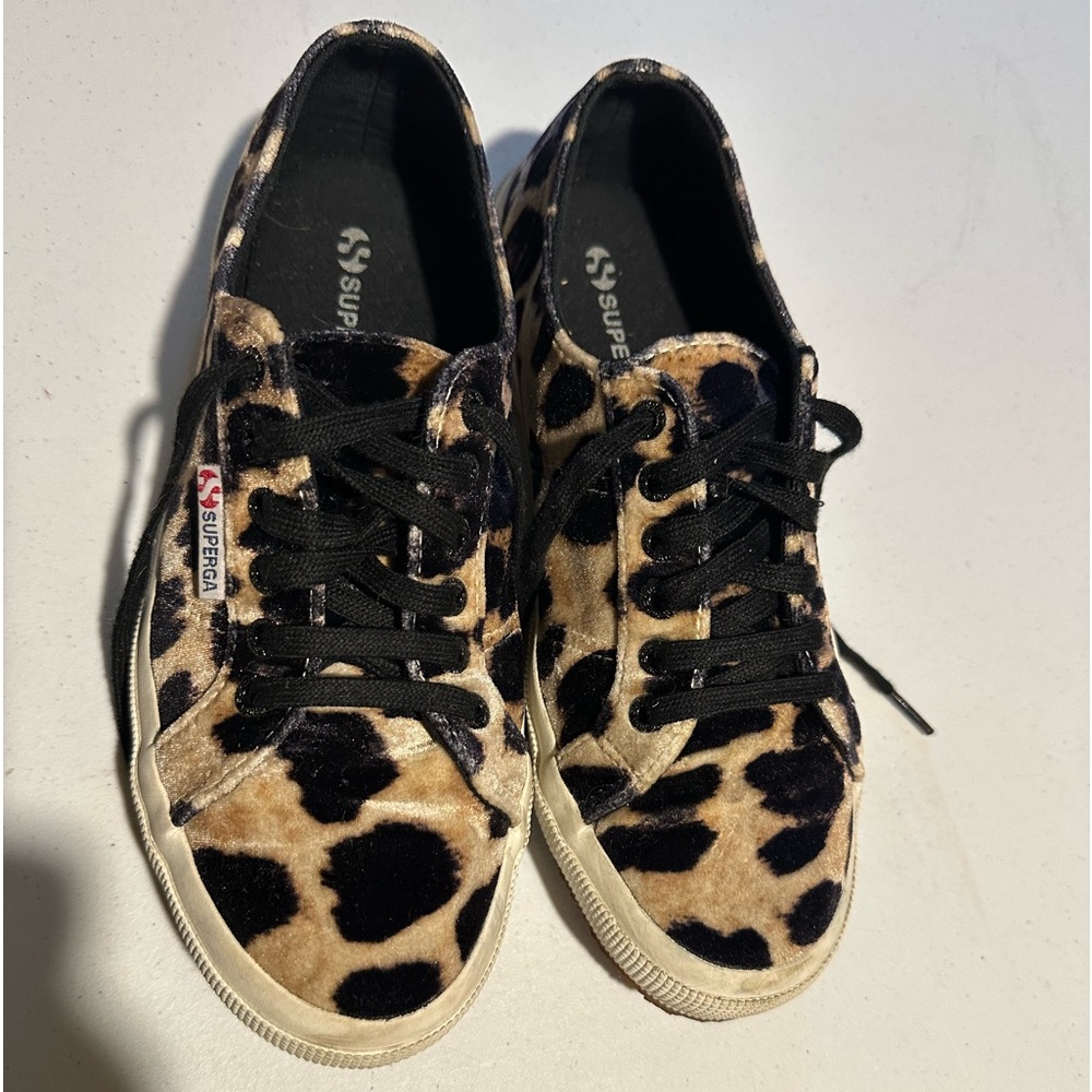 Superega Style 2750 women’s velour cheetah animal print size eu 39.5